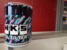 Load image into Gallery viewer, HKS Confetti Style Oil Filter Tumbler ( metal straw and brush included )